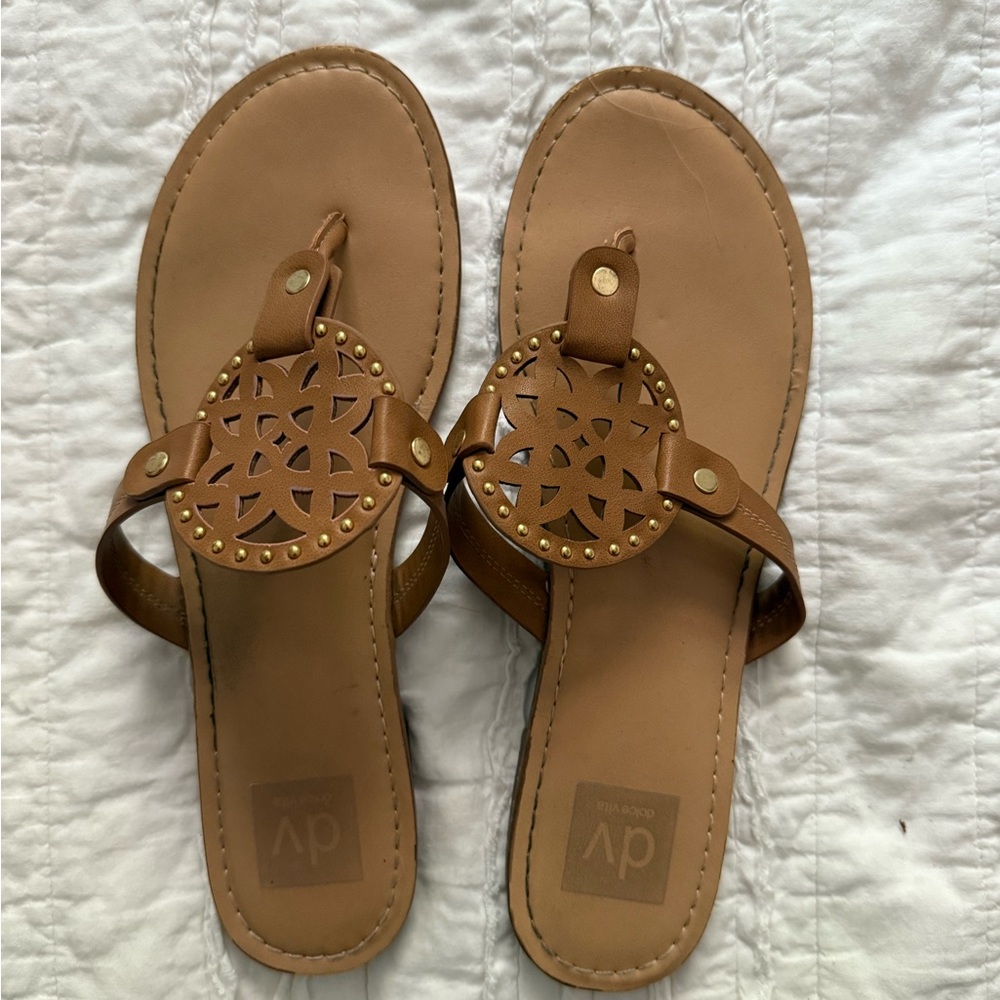 DV by Dolce Vita Women's Tan Cutout Sandals